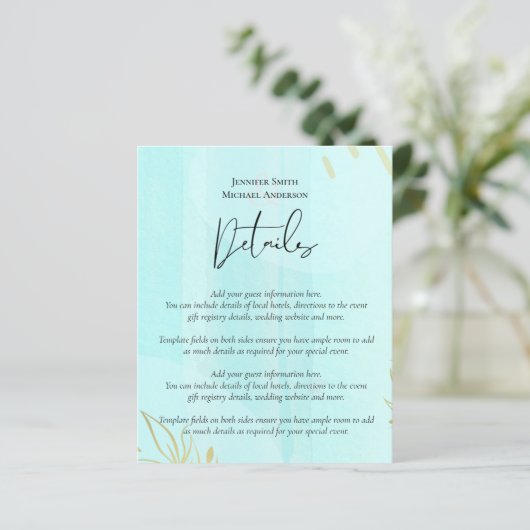 Scandinavische Japandi Moderne Abstracte Bruiloft (Staand voorkant)