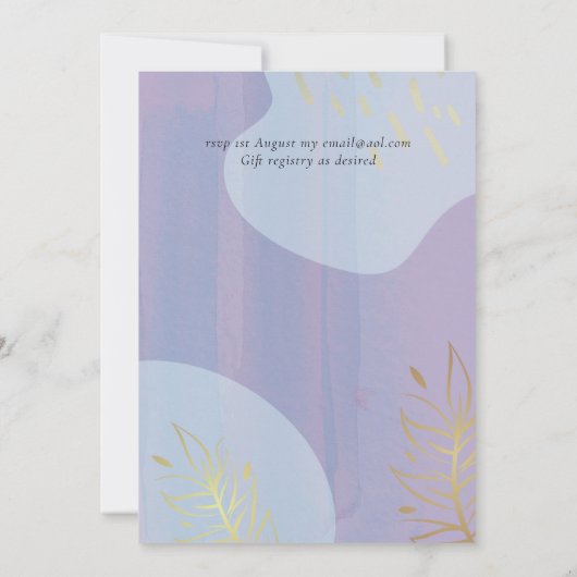 Scandinavische Japandi Moderne Abstracte Bruiloft (Achterkant)