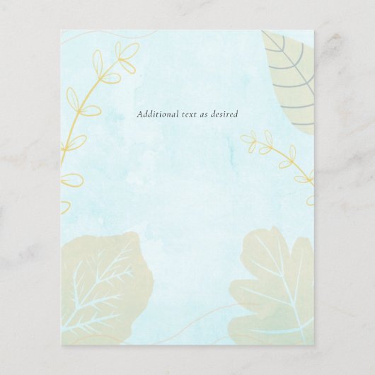 Scandinavische Japandi Moderne Abstracte Bruiloft (Achterkant)