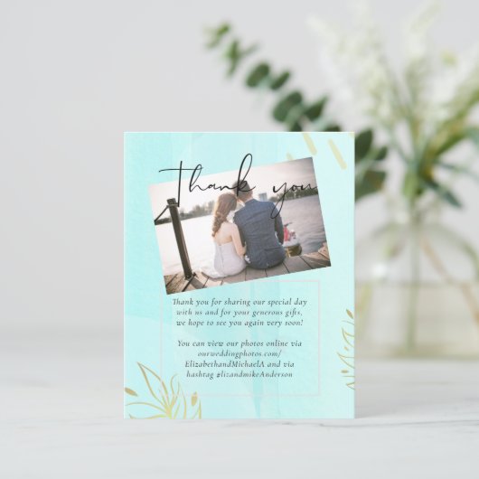 Scandinavische Japandi Moderne Abstracte Bruiloft (Staand voorkant)