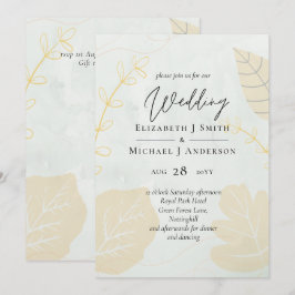 Scandinavische Japandi Moderne Abstracte Bruiloft