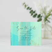 Scandinavische Japandi Moderne Abstracte Bruiloft Briefkaart (Staand voorkant)