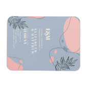 Scandinavische Japandi Moderne Abstracte Bruiloft Magneet (Horizontaal)