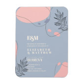 Scandinavische Japandi Moderne Abstracte Bruiloft Magneet (Verticaal)