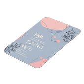 Scandinavische Japandi Moderne Abstracte Bruiloft Magneet (Linkerzijde)