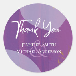 Scandinavische Japandi Moderne Abstracte Bruiloft Ronde Sticker