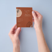 Scandinavische Japandi Moderne Abstracte Save Date Flyer (Hand)