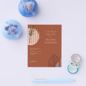 Scandinavische Japandi Moderne Abstracte Save Date Flyer (Enkel)