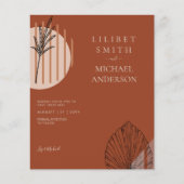 Scandinavische Japandi Moderne Abstracte Save Date Flyer (Voorkant)