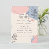 Scandinavische Japandi Moderne Abstracte Trouw (Staand voorkant)