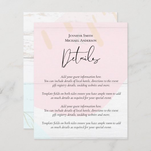 Scandinavische Japandi Moderne Abstracte Trouw (Voorkant / Achterkant)