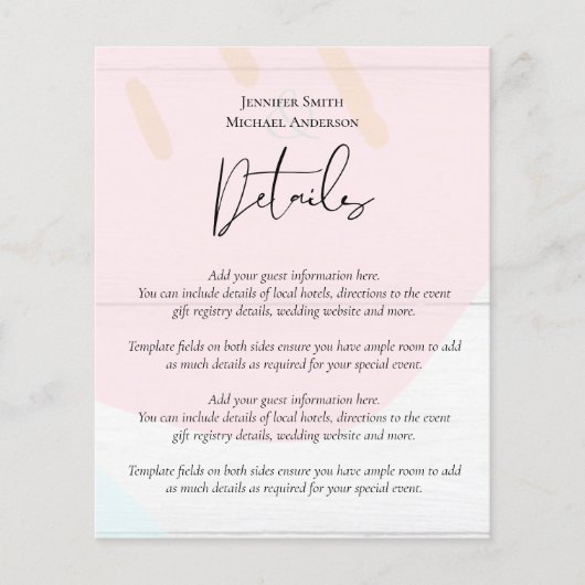 Scandinavische Japandi Moderne Abstracte Trouw (Voorkant)