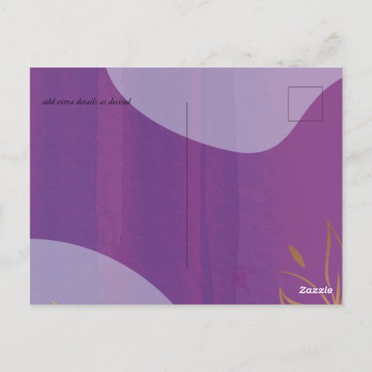 Scandinavische Japandi Moderne Abstracte Trouw Briefkaart (Achterkant)