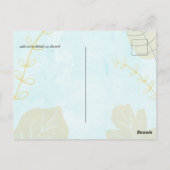 Scandinavische Japandi Moderne Abstracte Trouw Briefkaart (Achterkant)