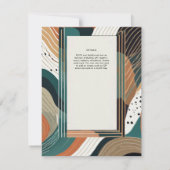 Scandinavische Japandi Trouw Abstract Groen Bruin Kaart (Achterkant)