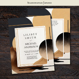 Scandinavische Japandi Trouwthema Aardtinten Kaart