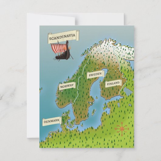 Scandinavische kaart (Achterkant)