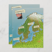 Scandinavische kaart (Voorkant / Achterkant)