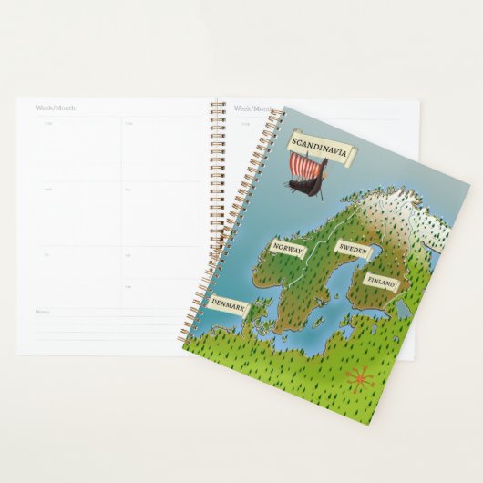 Scandinavische kaart planner (Display)