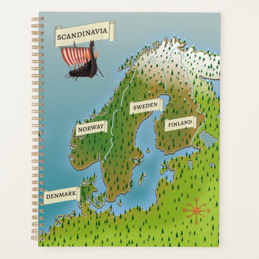 Scandinavische kaart planner (Voorkant)