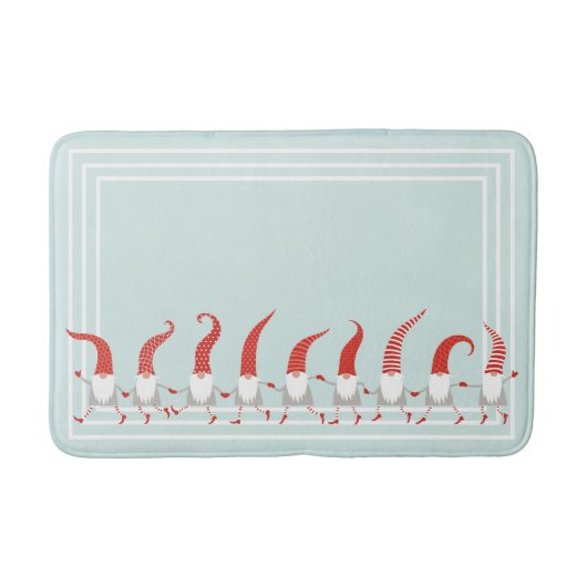 Scandinavische kabouters grillige kerstvakantie badmat (Voorkant)