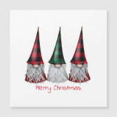 Scandinavische kabouters in Buffalo Plaid Magnetis (Voorkant)