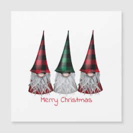 Scandinavische kabouters in Buffalo Plaid Magnetis