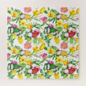 Scandinavische kabouters: voorjaarsbloesem waterve legpuzzel (Horizontaal)