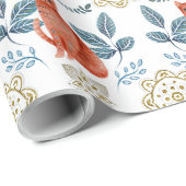 Scandinavische kat en caleidoscoop patroon cadeaupapier (Rol Hoek)