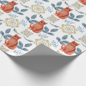 Scandinavische kat en caleidoscoop patroon cadeaupapier (Hoek)