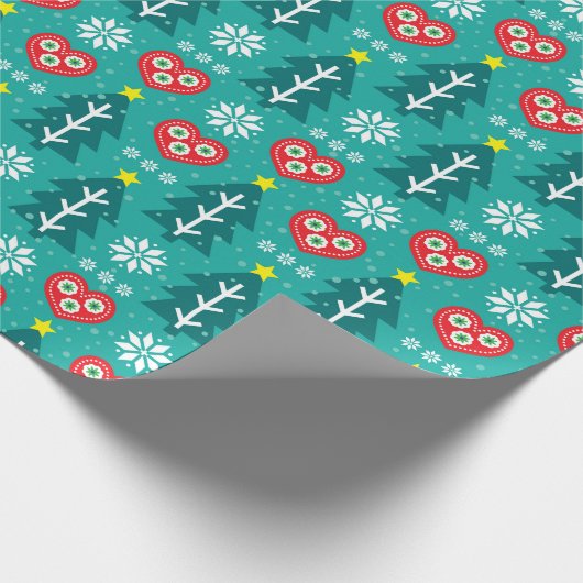 Scandinavische kerst cadeaupapier (Hoek)