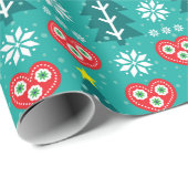 Scandinavische kerst cadeaupapier (Rol Hoek)
