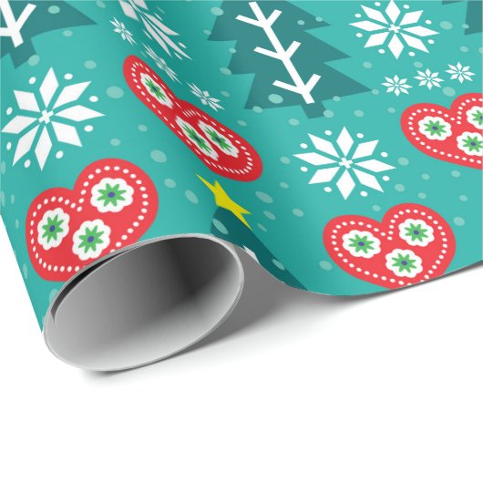 Scandinavische kerst cadeaupapier (Rol Hoek)