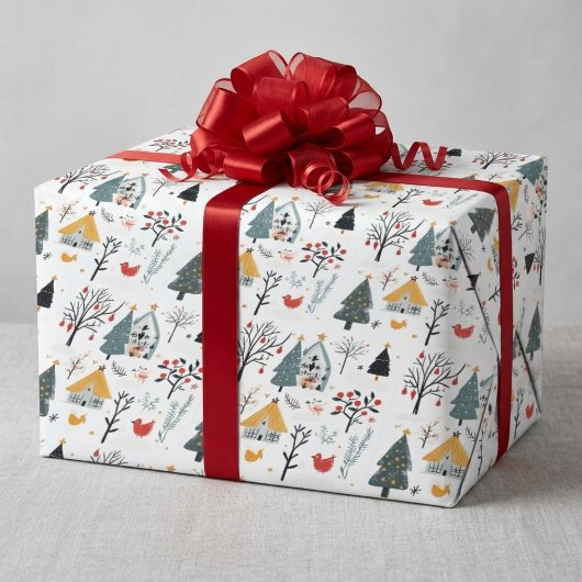 Scandinavische Kerst Cadeaupapier