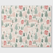 Scandinavische kerst cadeaupapier (Vlak)