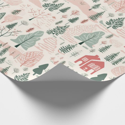 Scandinavische kerst cadeaupapier (Hoek)