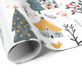 Scandinavische kerst cadeaupapier (Rol Hoek)