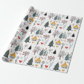Scandinavische Kerst Cadeaupapier (Uitgerold)