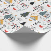 Scandinavische Kerst Cadeaupapier (Hoek)