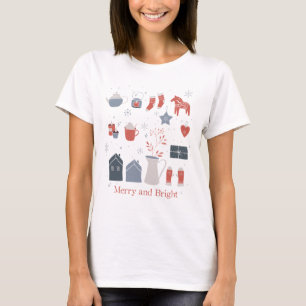 Scandinavische kerst en helderheid t-shirt