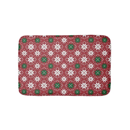 Scandinavische Kerst Fair Isle Editie 1 Badmat (Voorkant)