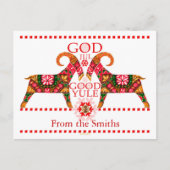 Scandinavische kerst God jul Greetings Feestdagenkaart (Voorkant)