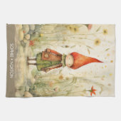 Scandinavische kerst herfst kabouter theedoek (Horizontaal)