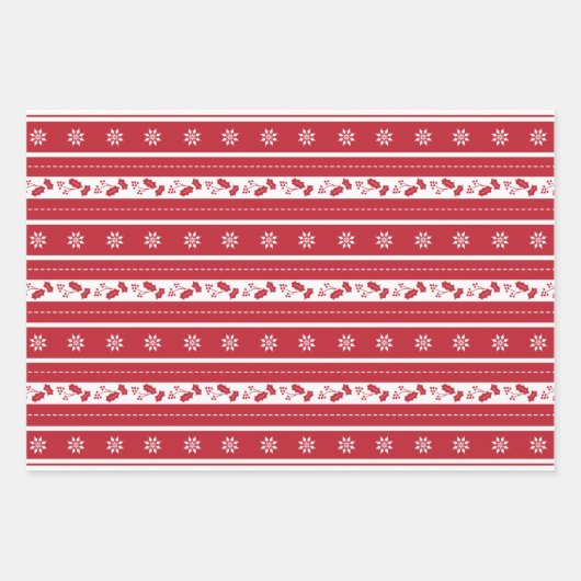 Scandinavische kerst inpakpapier vel (Voorkant 3)