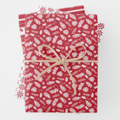 Scandinavische kerst inpakpapier vel (In situ)