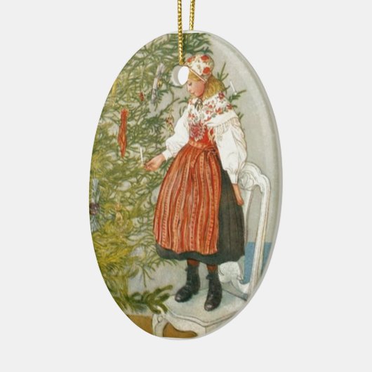 Scandinavische kerst keramisch ornament (Links)