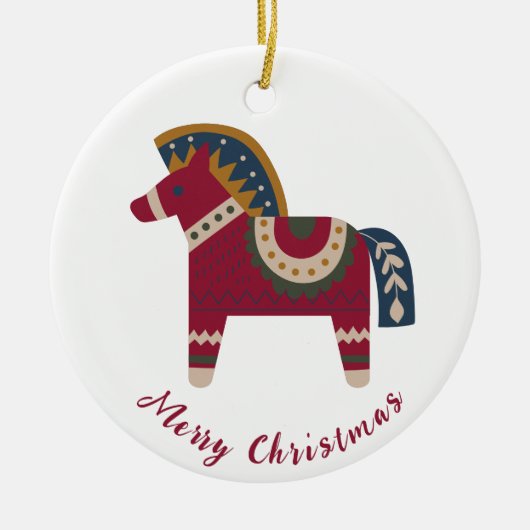 Scandinavische kerst keramisch ornament (Voorkant)