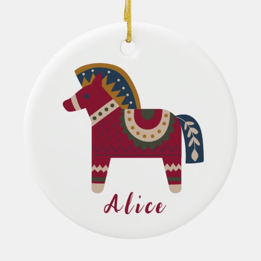 Scandinavische kerst keramisch ornament (Achterkant)