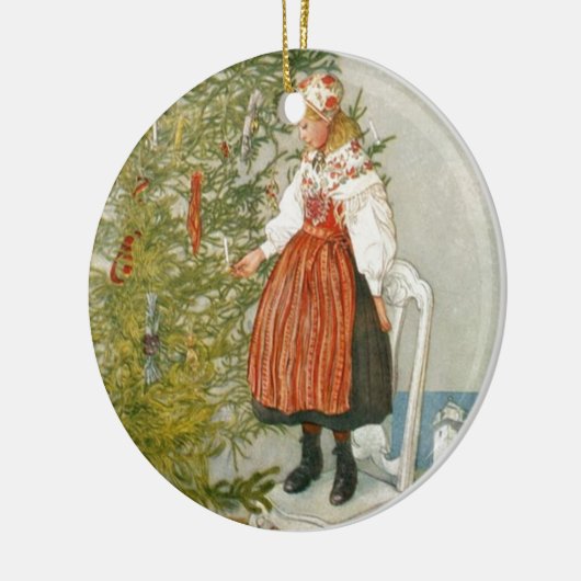Scandinavische kerst keramisch ornament (Links)