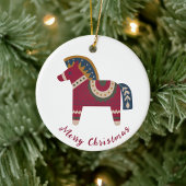 Scandinavische kerst keramisch ornament